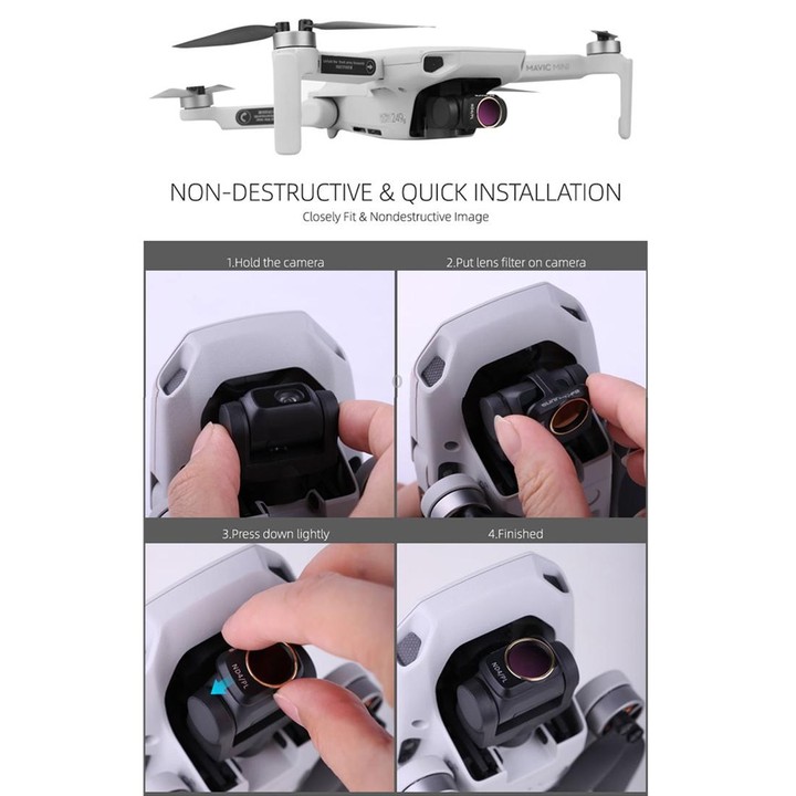 Sunnylife MM-FI9250 Lens Filter For DJI Mini 4K/Mini 2 SE/Mini SE/Mini 2/Mavic Mini