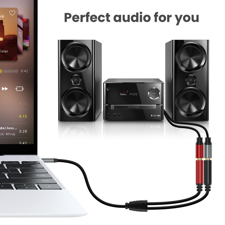 1m Gold Plated 3.5mm TRS Male to 2 x 6.35mm Female Laptop Y Splitter Adapter Audio Cable(Black)
