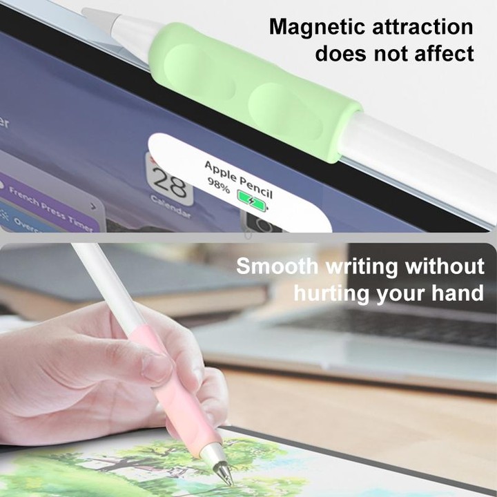For Apple Pencil & Huawei M-Pencil Series Universal Stylus Silicone Protective Grip Cover(White)