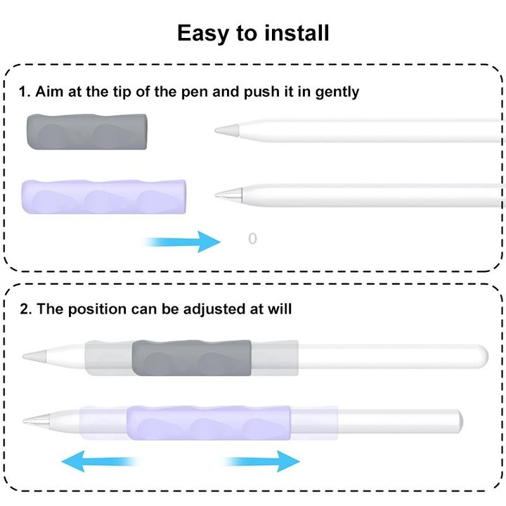 For Apple Pencil & Huawei M-Pencil Series Universal Stylus Silicone Protective Grip Cover(White)