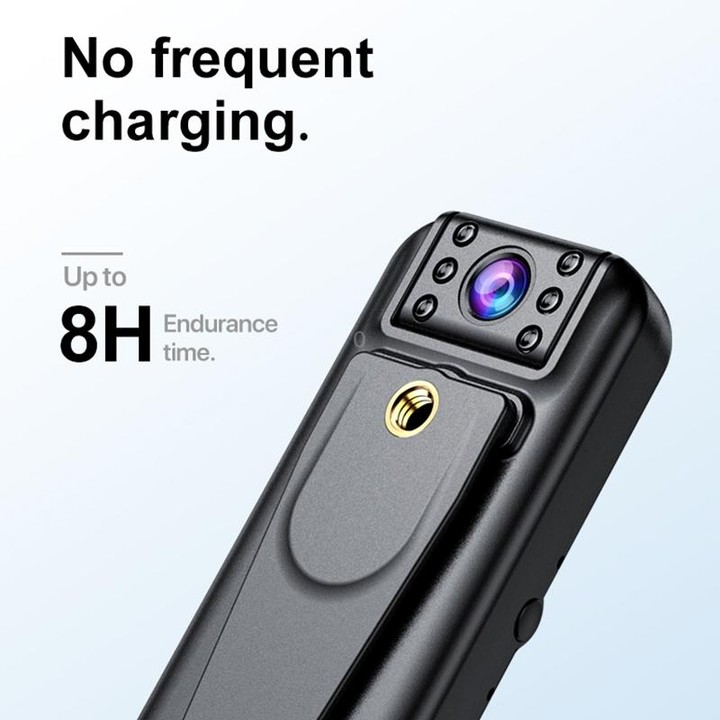 A82 IR Night Vision Rotating Lens 2K HD Video WiFi Recorder with Back Clip(Black)