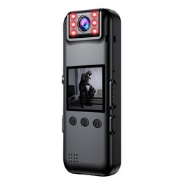 A82 IR Night Vision Rotating Lens 2K HD Video WiFi Recorder with Back Clip(Black)