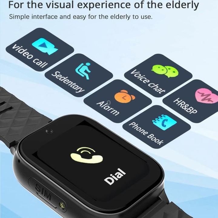 RF-V52-A 1.85 inch Screen GPS Smart Tracker WatchBand Support SOS Call / Health Monitoring For Asia / Europe / Africa / Australi
