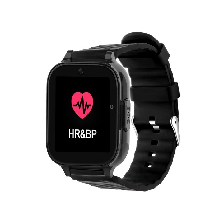 RF-V52-B 1.85 inch Screen GPS Smart Tracker WatchBand Support SOS Call / Health Monitoring For North America / South America(Bla