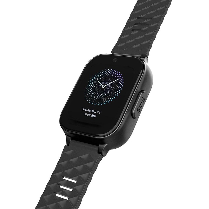 RF-V52-B 1.85 inch Screen GPS Smart Tracker WatchBand Support SOS Call / Health Monitoring For North America / South America(Bla