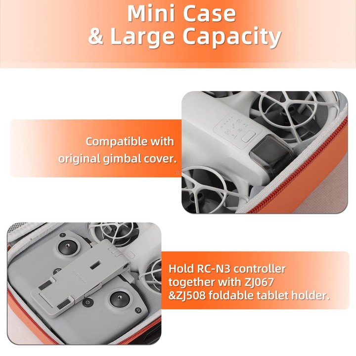 For DJI Neo Sunnylife Drone Batteries Kit Storage Case Box Suitcase(White)