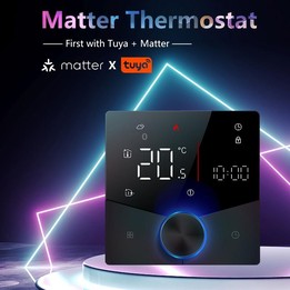 BHT-009GALW-MT Water Heating WiFi Smart Home LED Thermostat with Matter(White)