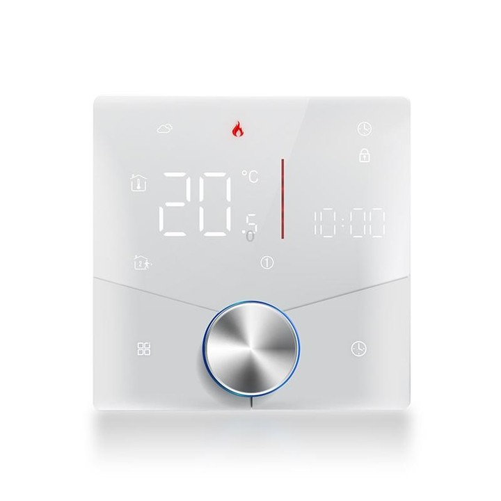 BHT-009GCLW-MT Boiler Heating WiFi Smart Home LED Thermostat with Matter(White)