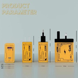 HX111 120W USB, Type-C GaN Ultra-fast Charger(US Plug)
