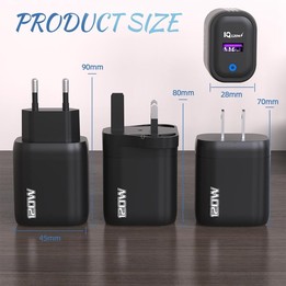 120W USB Fast Charger, Plug:EU Plug(Black)