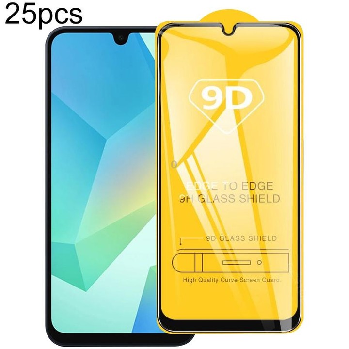 For Samsung Galaxy A16 4G 25pcs 9D Full Glue Full Screen Tempered Glass Film