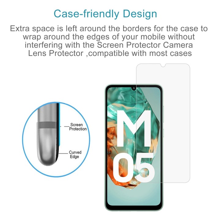 For Samsung Galaxy M05 / F05 50pcs 0.26mm 9H 2.5D Tempered Glass Film