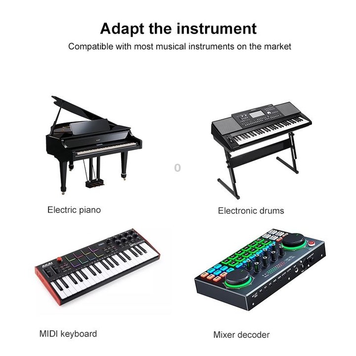 2 in 1 Type-C and USB-A to USB-B MIDI Instruments Printer Cable, Length: 1m, Length:1m(Black)