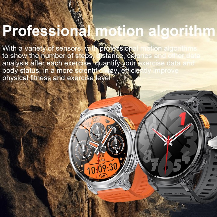 LEMFO K66 1.85 inch Bluetooth Call Smart Watch, Support Heart Rate / Blood Oxygen(Black)