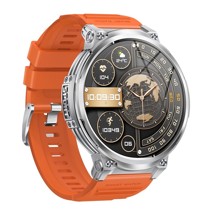 LEMFO K66 1.85 inch Bluetooth Call Smart Watch, Support Heart Rate / Blood Oxygen(Orange)