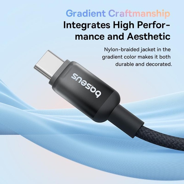 Baseus Discolor Series 100W USB-C / Type-C to USB-C / Type-C Fast Charging Cable, Cable Length:1m(Black)