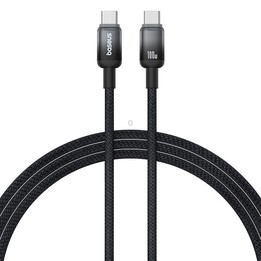 Baseus Discolor Series 100W USB-C / Type-C to USB-C / Type-C Fast Charging Cable, Cable Length:1m(Black)