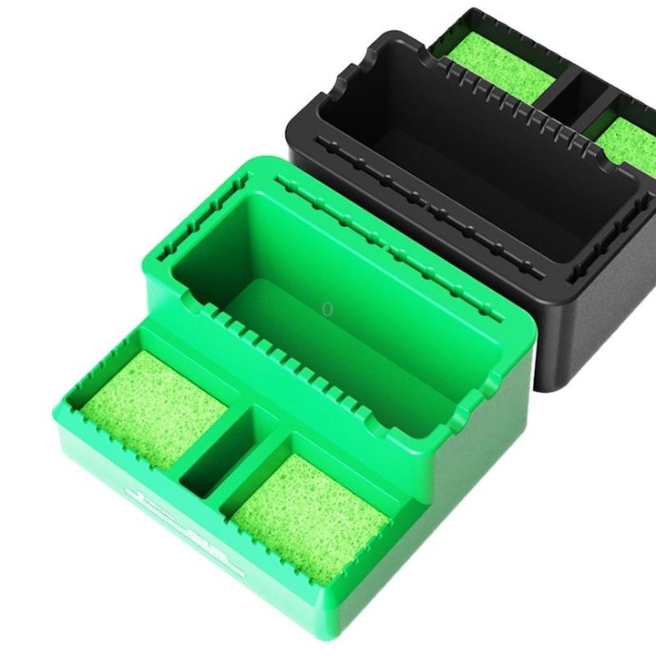Mijing LT15 2 in 1 Multifunctional Storage Compartment + Soldering Iron Tips Cleaning Area