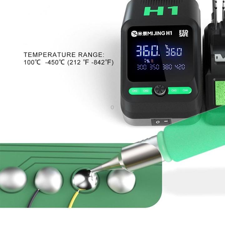 Mijing H1 Split Intelligent Temperature Control Soldering Station for Mobile Phone Repair, Plug:EU Plug