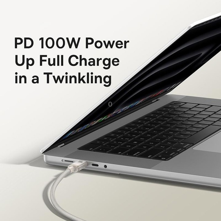 Baseus Titanium Alloy Series 100W USB-C / Type-C to Type-C Fast Charging Cable, Length:1m(Gold)