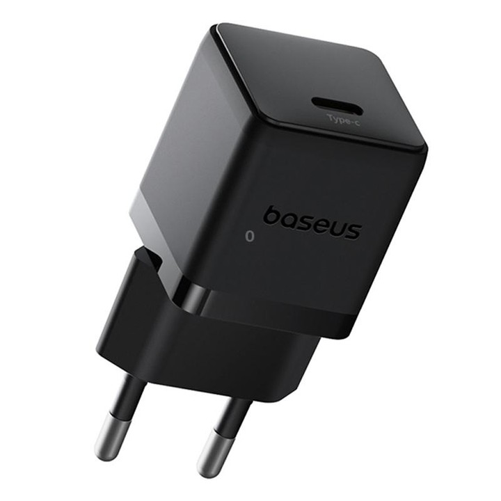 Baseus PD20W USB-C / Type-C Fast Charger With 1m Type-C Cable, Plug Type:EU Plug(Black)