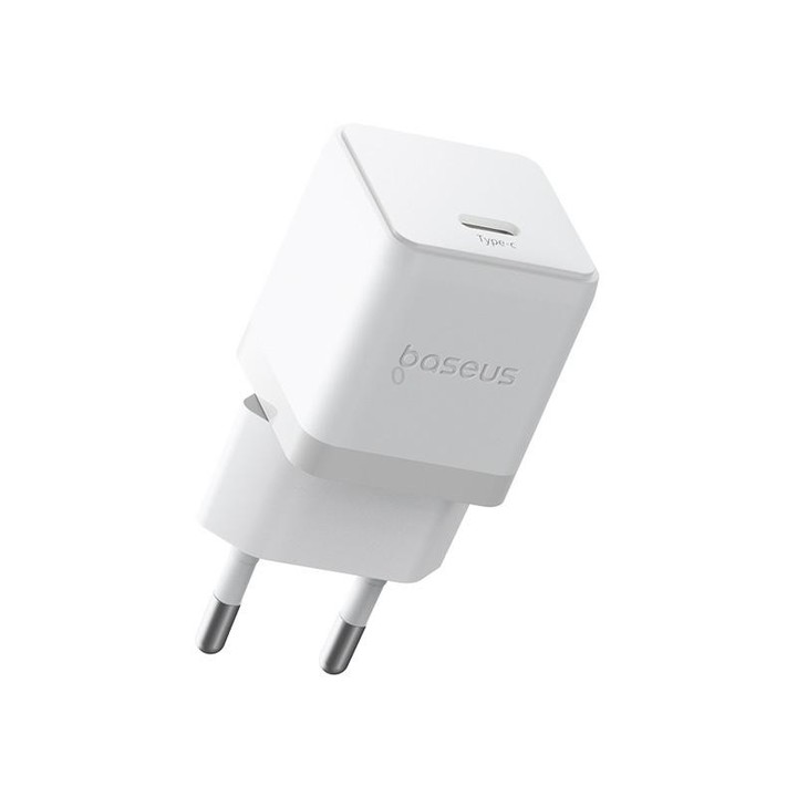 Baseus PD30W USB-C / Type-C Fast Charger With 1m Type-C Cable, Plug Type:EU Plug(White)
