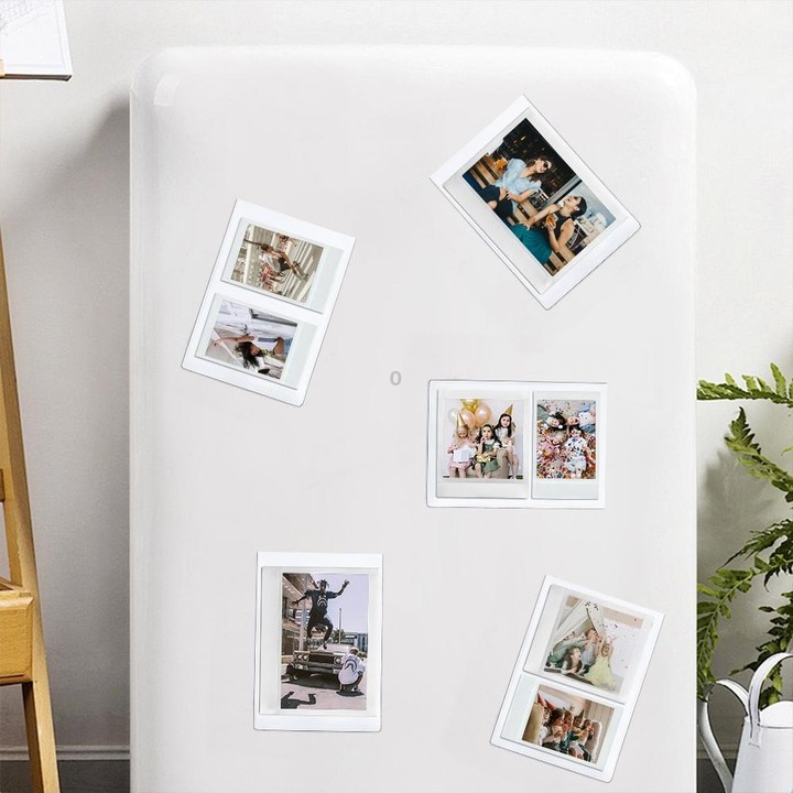 5pcs Magnetic Picture Photo Bag Album Frame, Size:5 inch(White)