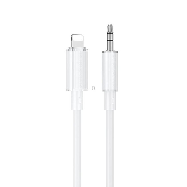 Borofone BL21 8 Pin to 3.5mm Digital Audio Conversion Cable, Length: 1m(White)