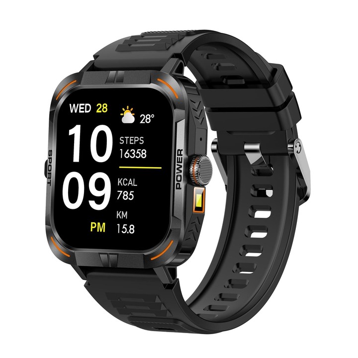 ZW69 1.97 inch AMOLED Outdoor Sports BT Call Smart Watch, Blood Oxygen / Heart Rate / Remote Photography / Sleep monitoring(Blac