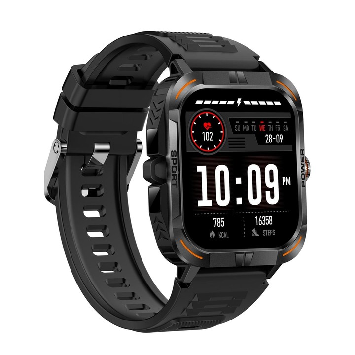 ZW69 1.97 inch AMOLED Outdoor Sports BT Call Smart Watch, Blood Oxygen / Heart Rate / Remote Photography / Sleep monitoring(Blac