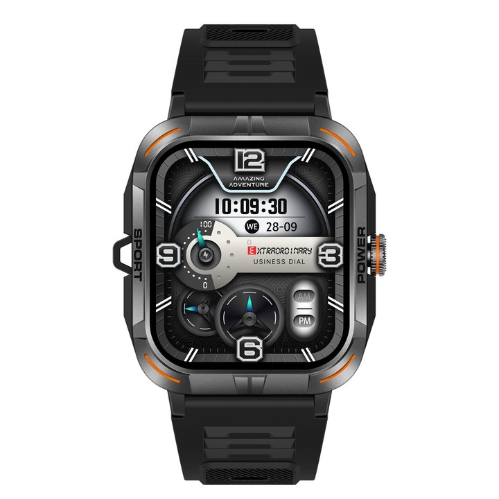ZW69 1.97 inch AMOLED Outdoor Sports BT Call Smart Watch, Blood Oxygen / Heart Rate / Remote Photography / Sleep monitoring(Blac