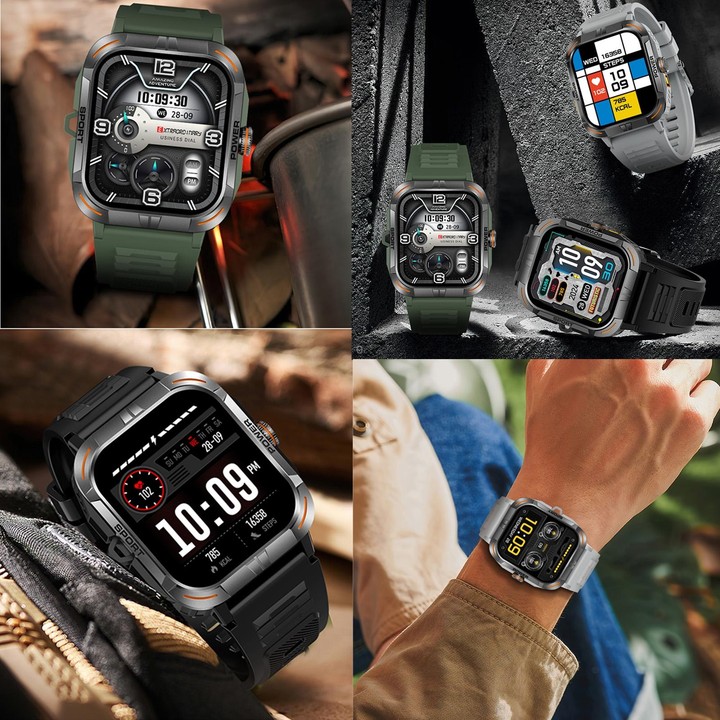 ZW69 1.97 inch AMOLED Outdoor Sports BT Call Smart Watch, Blood Oxygen / Heart Rate / Remote Photography / Sleep monitoring(Gree
