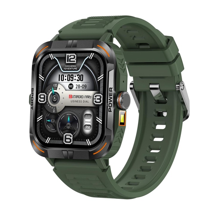 ZW69 1.97 inch AMOLED Outdoor Sports BT Call Smart Watch, Blood Oxygen / Heart Rate / Remote Photography / Sleep monitoring(Gree