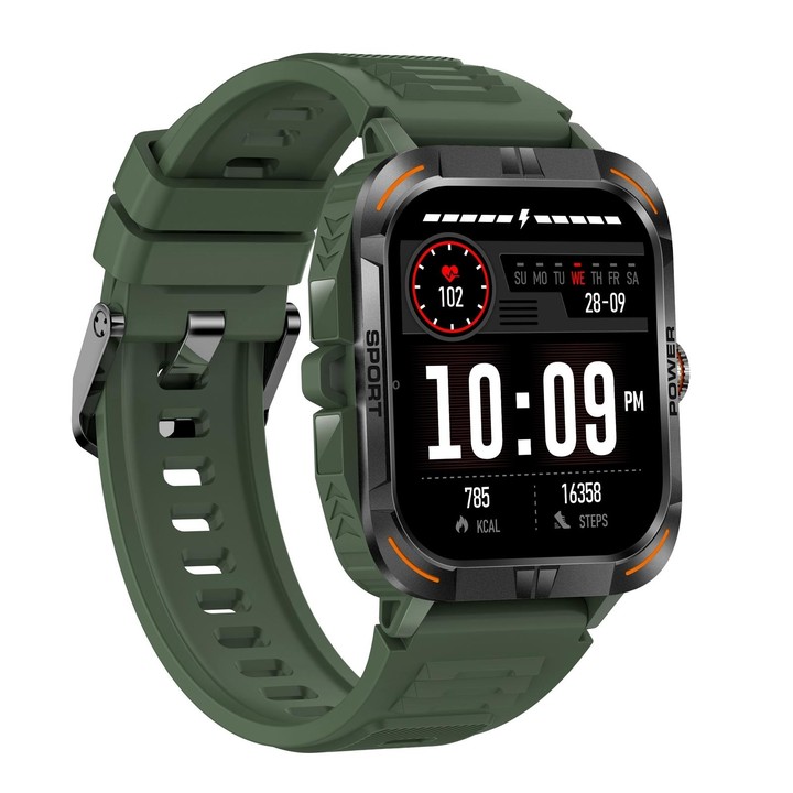 ZW69 1.97 inch AMOLED Outdoor Sports BT Call Smart Watch, Blood Oxygen / Heart Rate / Remote Photography / Sleep monitoring(Gree