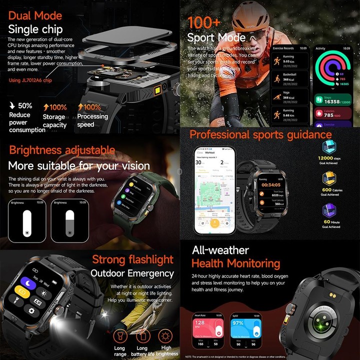 ZW69 1.97 inch AMOLED Outdoor Sports BT Call Smart Watch, Blood Oxygen / Heart Rate / Remote Photography / Sleep monitoring(Grey