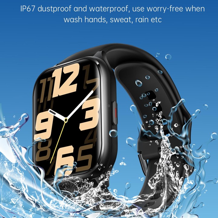 KT73S 1.85 inch Square Screen BT Call Smart Watch, Heart Rate / Blood Pressure / Blood Oxygen / Female Health / Sleep Monitoring