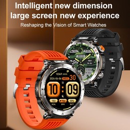 HT30 1.7 inch IP68 Waterproof Camouflage Silicone Band Smart Watch, Support Flashlight / Banknote Detector Light / Compass(Army
