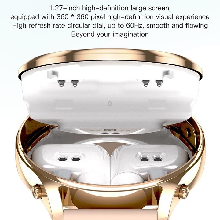 X17 mini 1.27 inch IP67 Waterproof 2 in 1 Bluetooth Earphone Smart Watch(Black)