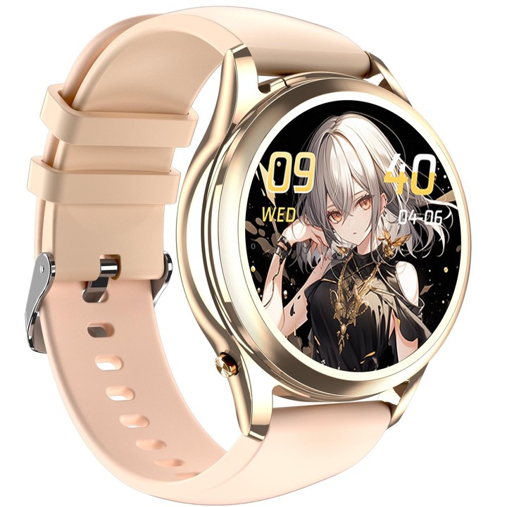 X17 mini 1.27 inch IP67 Waterproof 2 in 1 Bluetooth Earphone Smart Watch(Gold)