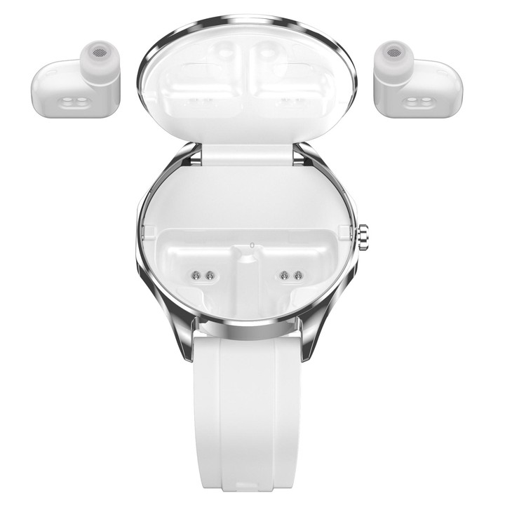 X20 1.43 inch IP67 Waterproof 2 in 1 Bluetooth Earphone Smart Watch(White)