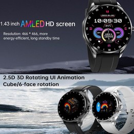 X20 1.43 inch IP67 Waterproof 2 in 1 Bluetooth Earphone Smart Watch(White)
