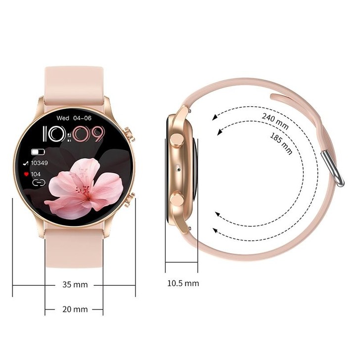 CY19 1.32 inch AMOLED Screen Silicone Strap Smart Watch, Blood Oxygen/Blood Pressure/Heart Rate(Black)