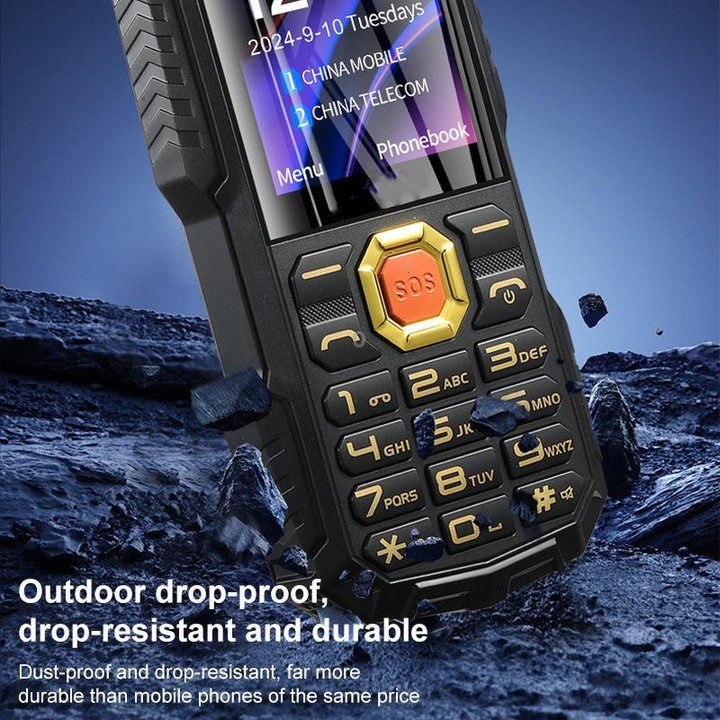 Q7+ 4G Elder Keypad Rugged Phone, 1.77 inch, 16800mAh, 21 Keys, SOS, FM, Network: 4G, Dual SIM(Black)
