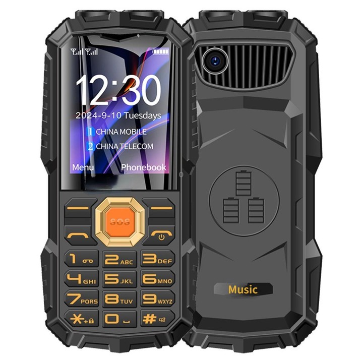 Q7+ 4G Elder Keypad Rugged Phone, 1.77 inch, 16800mAh, 21 Keys, SOS, FM, Network: 4G, Dual SIM(Black)