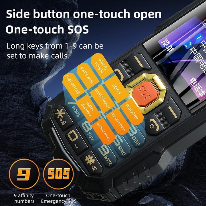 Q7+ 4G Elder Keypad Rugged Phone, 1.77 inch, 16800mAh, 21 Keys, SOS, FM, Network: 4G, Dual SIM(Green)