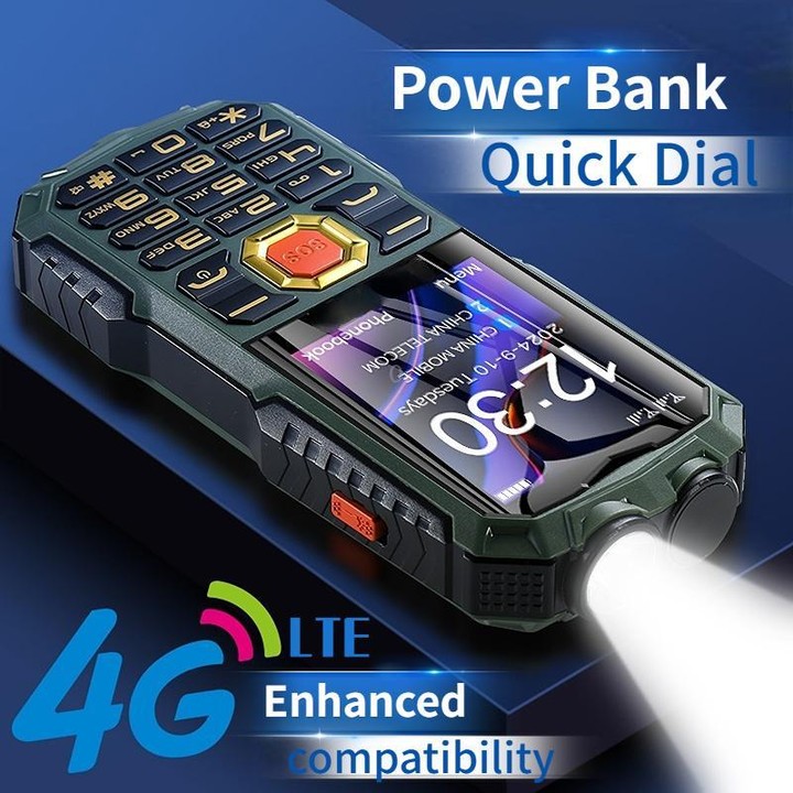 Q7+ 4G Elder Keypad Rugged Phone, 1.77 inch, 16800mAh, 21 Keys, SOS, FM, Network: 4G, Dual SIM(Red)