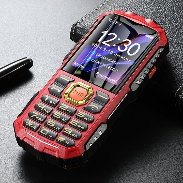 Q7+ 4G Elder Keypad Rugged Phone, 1.77 inch, 16800mAh, 21 Keys, SOS, FM, Network: 4G, Dual SIM(Red)