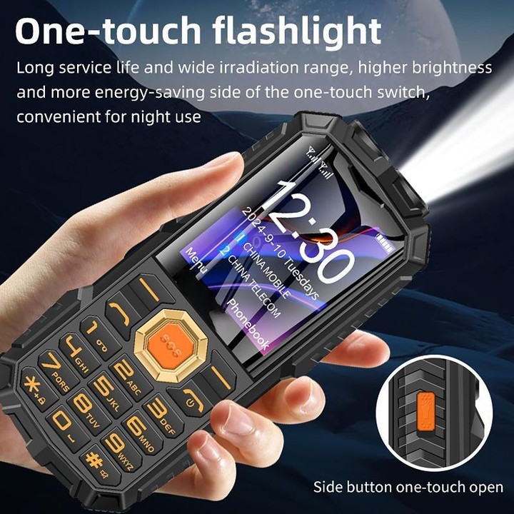 Q7+ 4G Elder Keypad Rugged Phone, 1.77 inch, 16800mAh, 21 Keys, SOS, FM, Network: 4G, Dual SIM(Red)