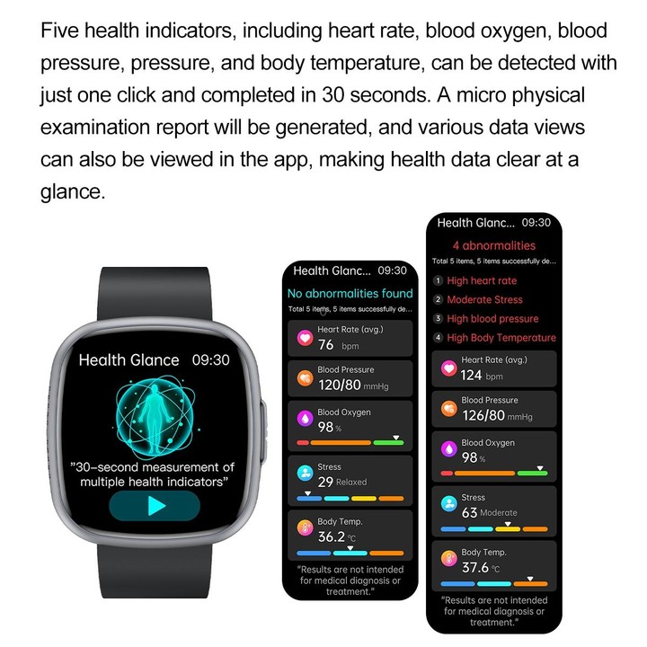 ET593 1.75 inch IPS Square Screen Smart Watch, ECG Electrocardiogram / Blood Sugar Monitoring(Grey)
