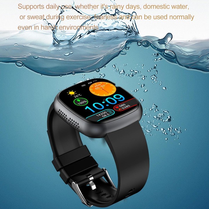 ET593 1.75 inch IPS Square Screen Smart Watch, ECG Electrocardiogram / Blood Sugar Monitoring(Grey)